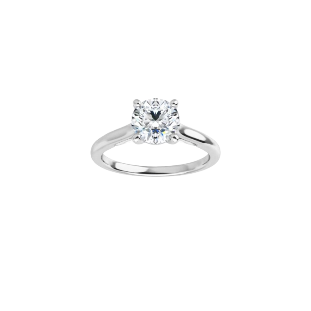 Classic Rounded Solitaire Engagement Ring Setting