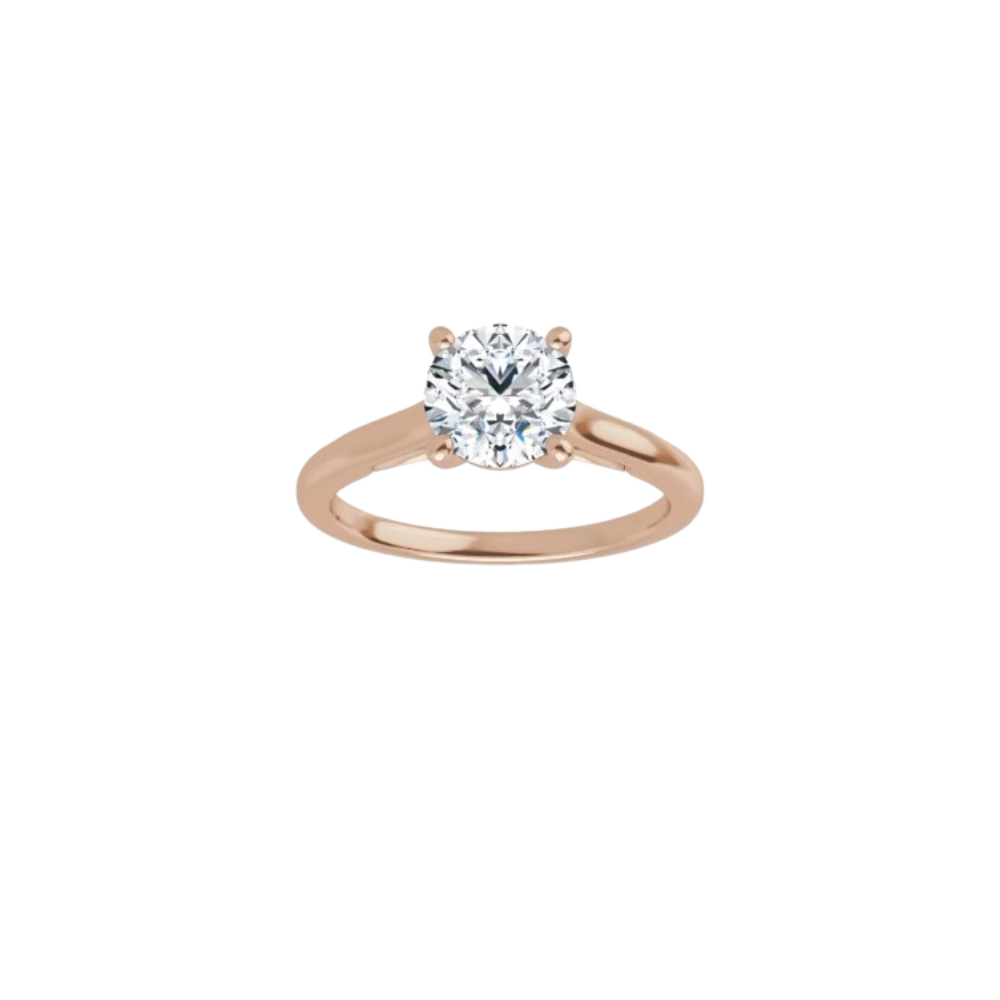 Classic Rounded Solitaire Engagement Ring Setting