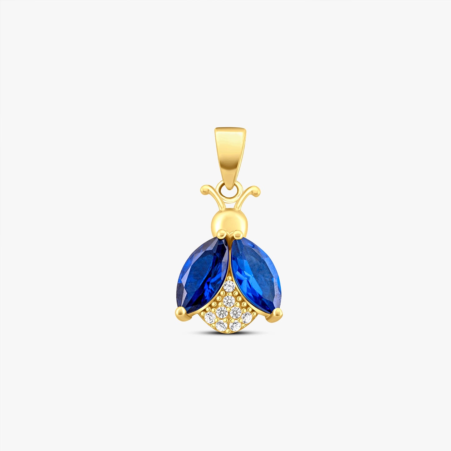 Sapphire Serenity Ladybug Pendant