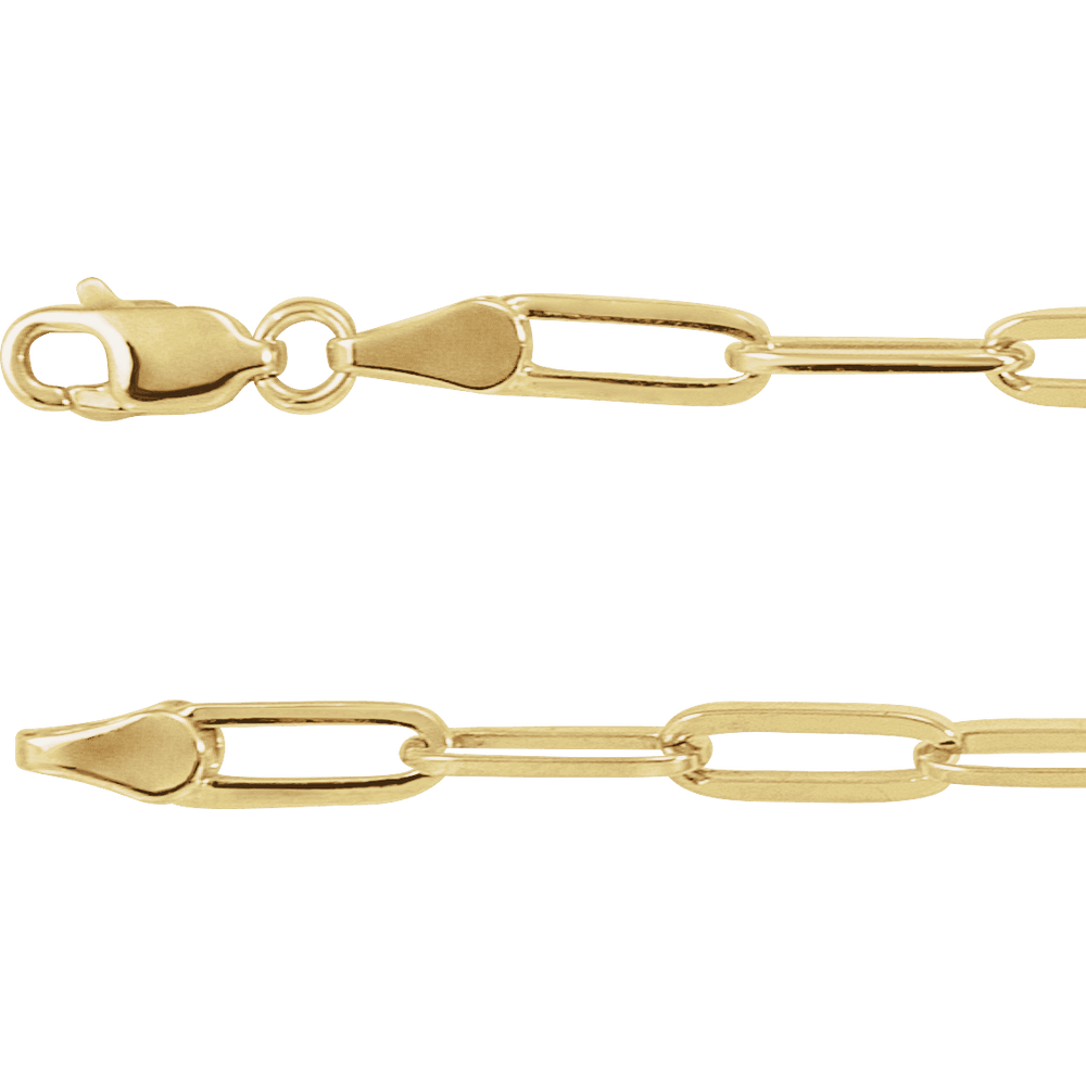 3.85 mm Paperclip-Style Chain