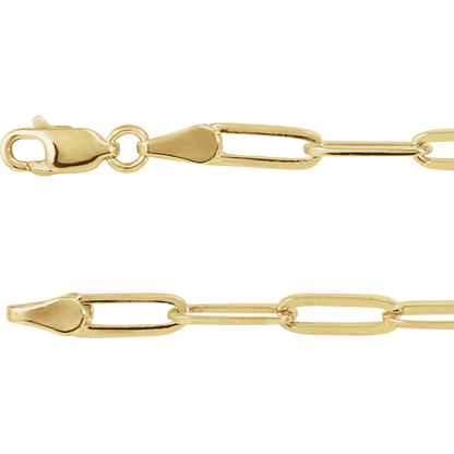 3.85 mm Paperclip-Style Chain