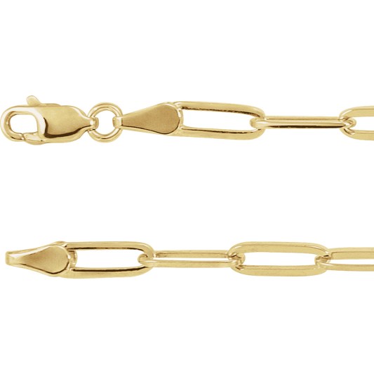 3.85 mm Paperclip-Style Chain