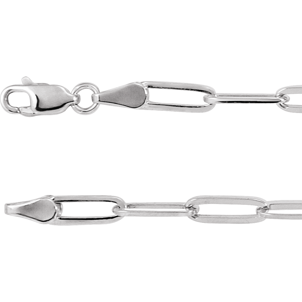 3.85 mm Paperclip-Style Chain