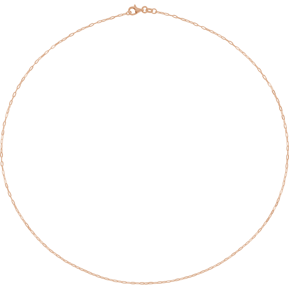 Delicate 1.25mm Paperclip-Style Chain