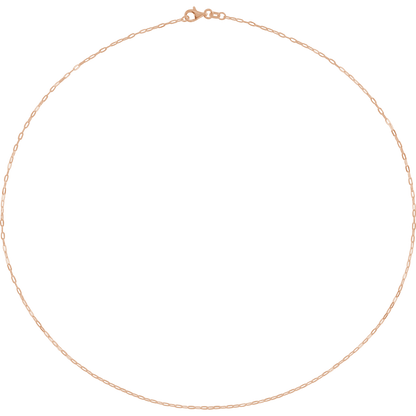 Delicate 1.25mm Paperclip-Style Chain