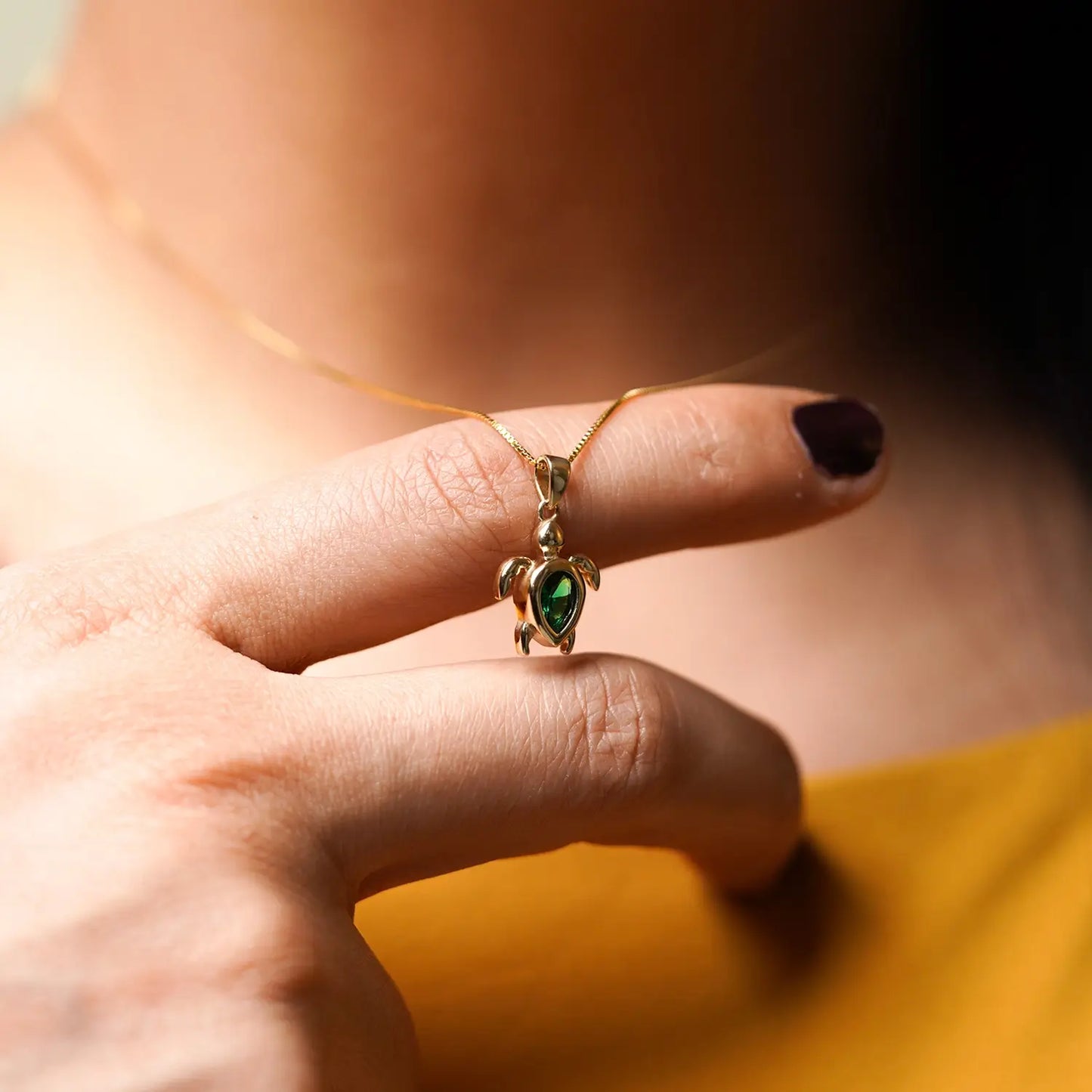 Turtle Treasure Emerald Pendant