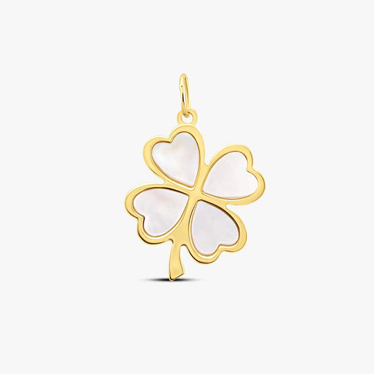 Four-Leaf Pearl Clover Pendant