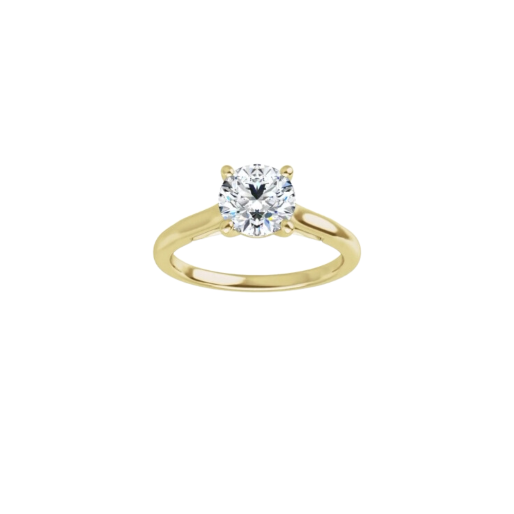 Classic Rounded Solitaire Engagement Ring Setting